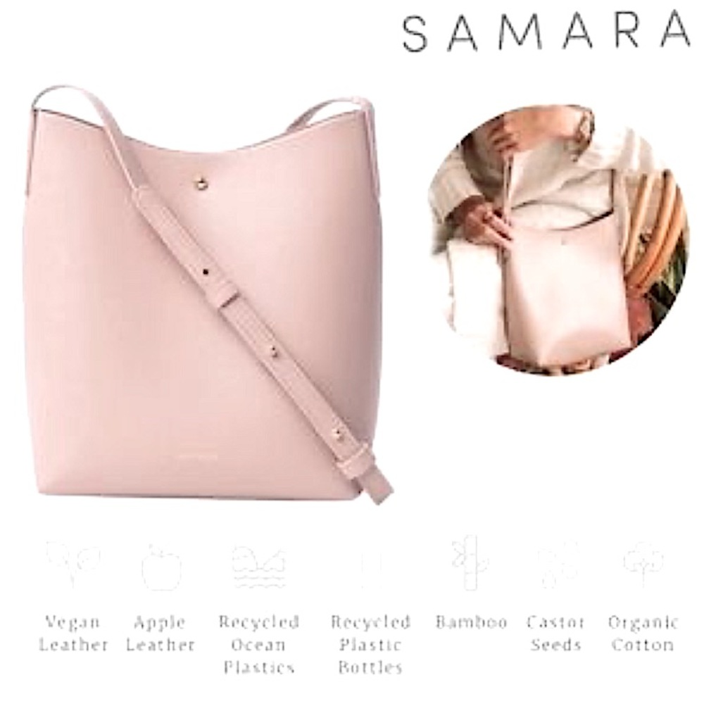 Anthropologie Pink Crossbody Bucket Bag - Picture 3 of 14